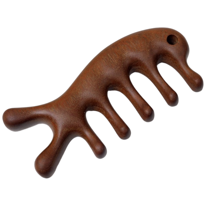 원목괄사 11 박달나무 원목 두피 목,어깨 관절 라운드 혈액순환 림프케어 승모근 바디 마사지기 고급형, 2개, 브라운우드