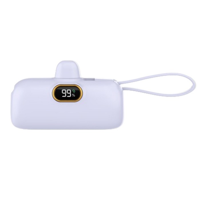 뉴클 PD 고속 22.5W 도킹형 보조배터리 CC 5000mAh, NCPB5KPD13LGC, 퍼플