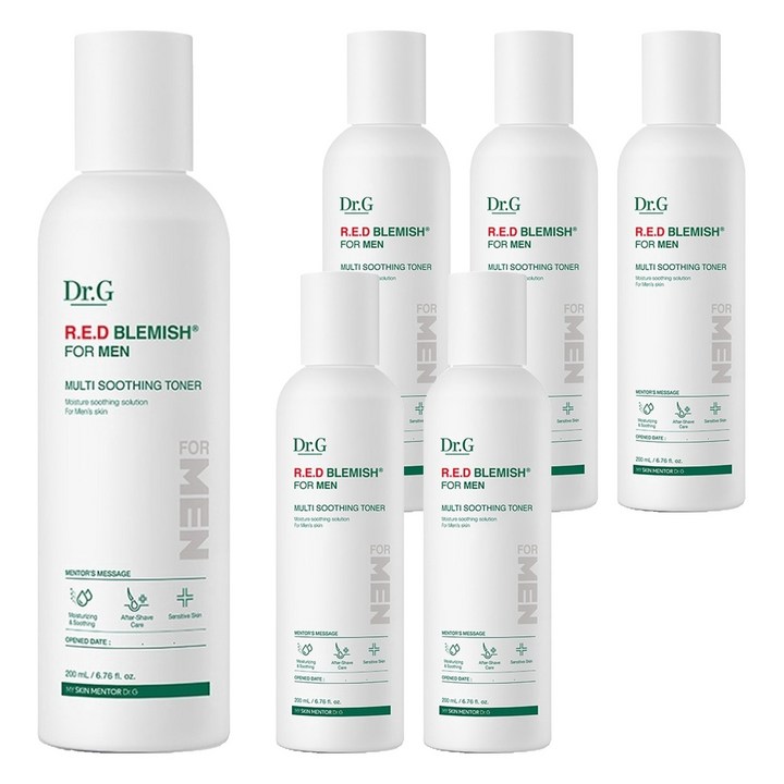 닥터지 레드 블레미쉬 포 맨 멀티 수딩 토너, 200ml, 6개