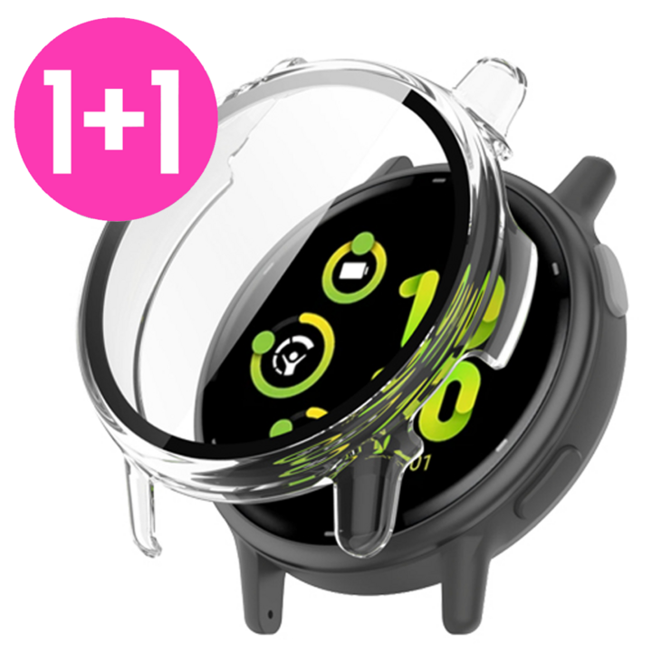 아야 11 어메이즈핏 GTS4GTS4miniGTR3 프라임 풀커버 강화유리 일체형 케이스, 11베이지, 2개