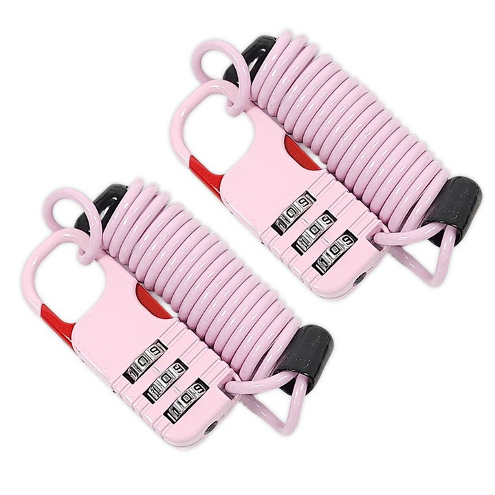 코지노마드 캐리어 와이어 자물쇠 2개 자전거 여행용 도난방지 WL01