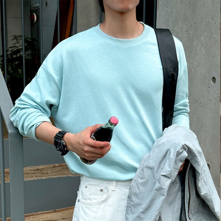 데이즈 오버핏 라운드 남녀공용 코디만능 컬러풀 무지 긴팔티셔츠 데이즈 오버핏 라운드 남녀공용 코디만능 컬러풀 무지 긴팔티셔츠