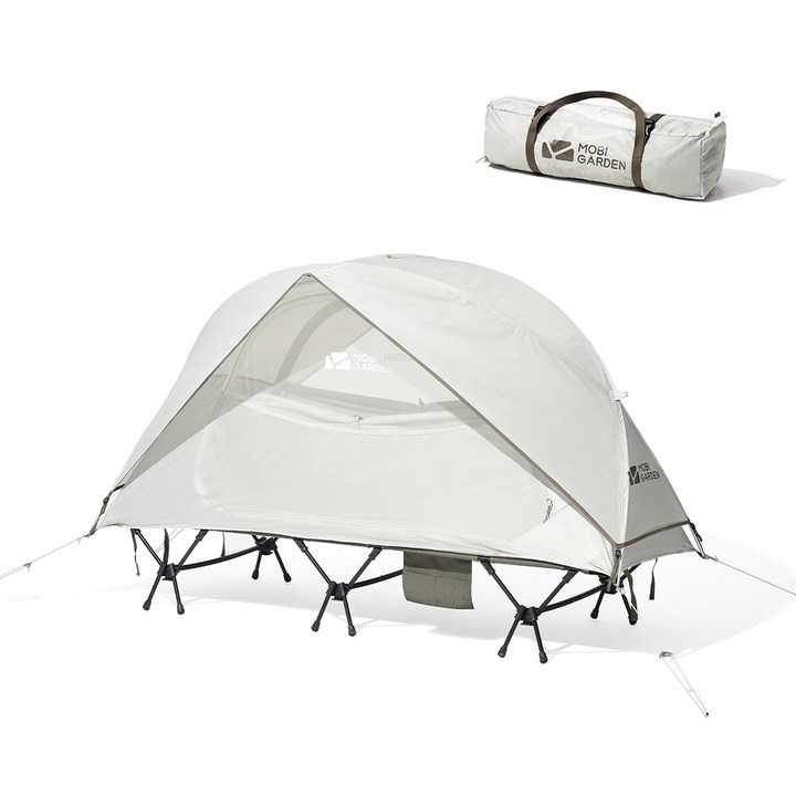 모비가든 캠핑 코트텐트 야전침대 텐트 백패킹 초경량 1인용 낚시 야전텐트