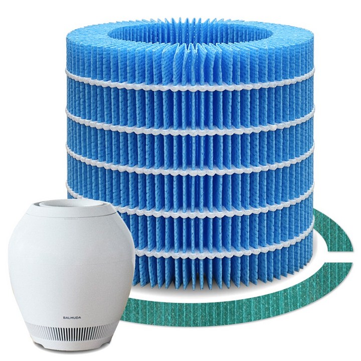 발뮤다 기화식 가습기 필터 공기청정기 호환 세트 ERNS100 효소 가습 레인