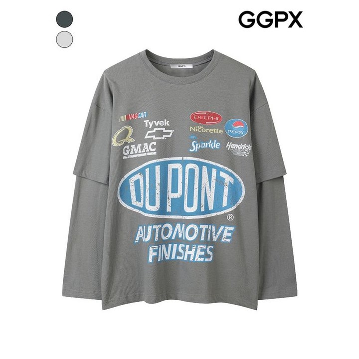 AK플라자 GGPX 유니크 캐주얼 레이어드형 티셔츠 GQ2TS008F