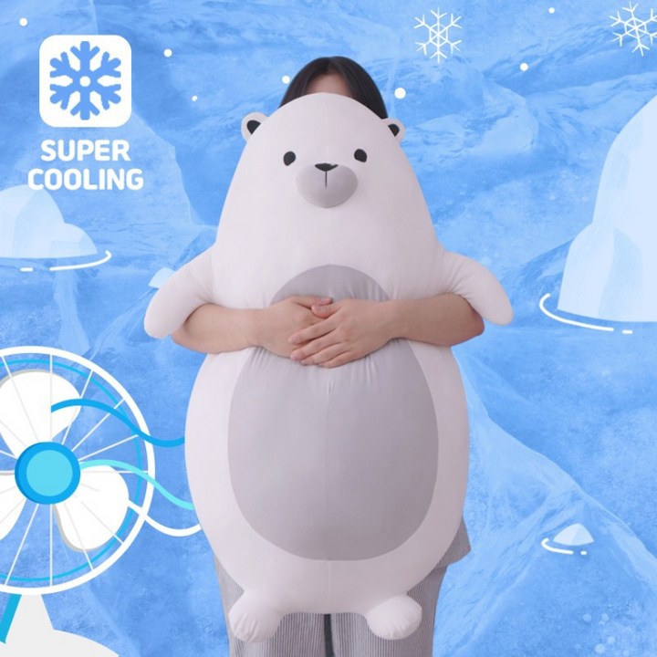 [미니멀룸] 끈적임 없는 북극곰 쿨링 바디 필로우 인형 (냉감소재원단) - 쇼핑뉴스