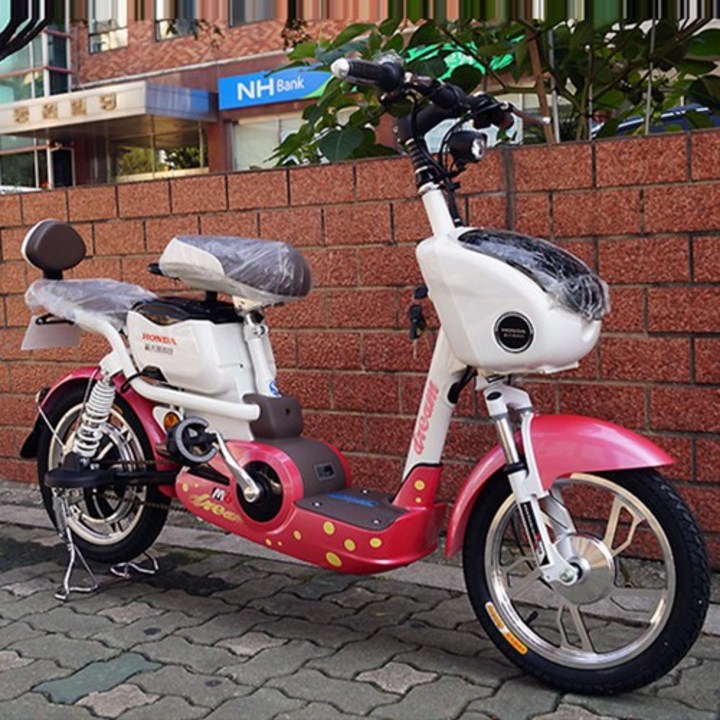혼다전기자전거 혼다 전기자전거 M6 / 전동자전거 여자스쿠터, 흰색/핑크