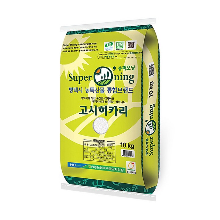 [24년산 햅쌀] 안중농협 슈퍼오닝 고시히카리10kg-경기미