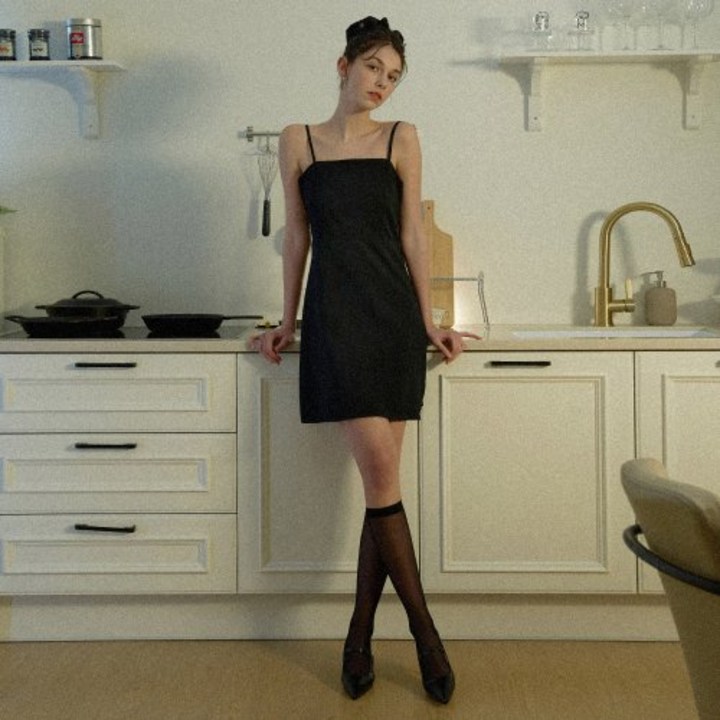 ADAUL 헤이지 플라워 패턴 미니 원피스 블랙 5004247403 160365 ADAUL 헤이지 플라워 패턴 미니 원피스 블랙 5004247403 160365