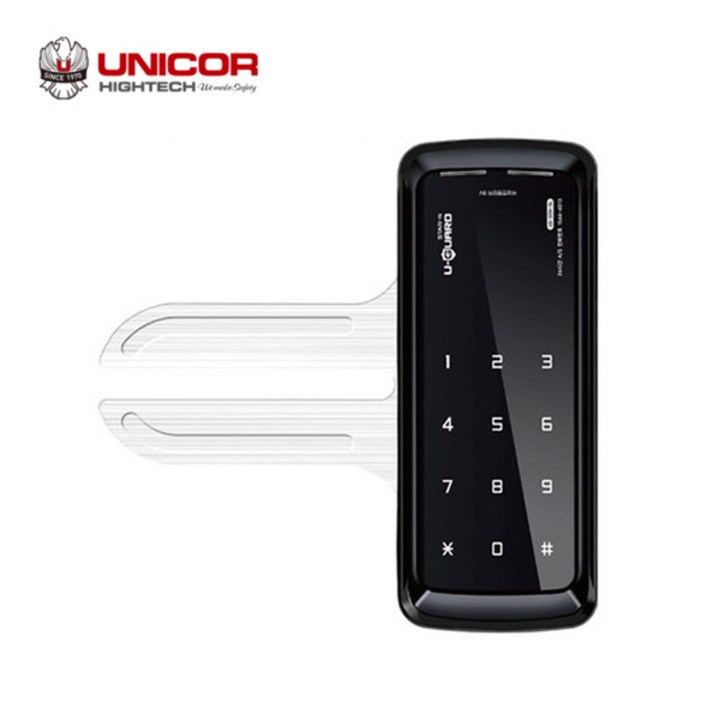 유니코 유리문전용 상가유리문 사무실유리문 강화유리도어락 번호키 교체설치 유가드 UG325NGL  키