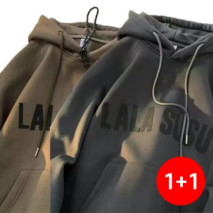 오버핏 레터링 후디 기모 추가  남녀공용 커플룩  빅사이즈  데일리 캐주얼  스트릿 패션 빅사이즈후드티 트렌디한후드