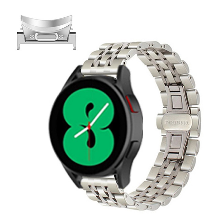 갤럭시 워치6 5 4 40MM 42 43 45 46 47MM 골프에디션 날개형 원터치 고급 투톤 메탈 시계줄 밴드 스트랩 줄질 호환