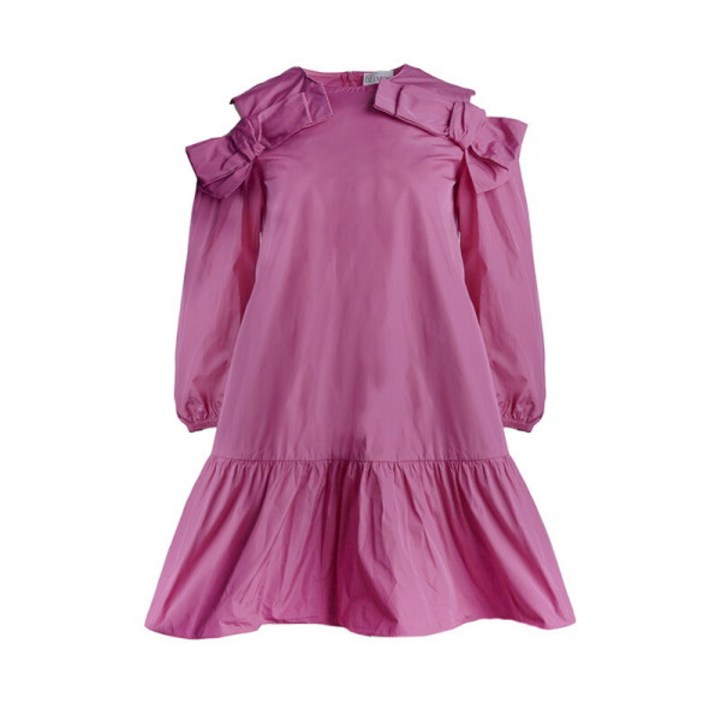 [레드발렌티노] [중고 명품] 55 핑크 오프숄더 칵테일 미니 드레스 VR3VAW251FP