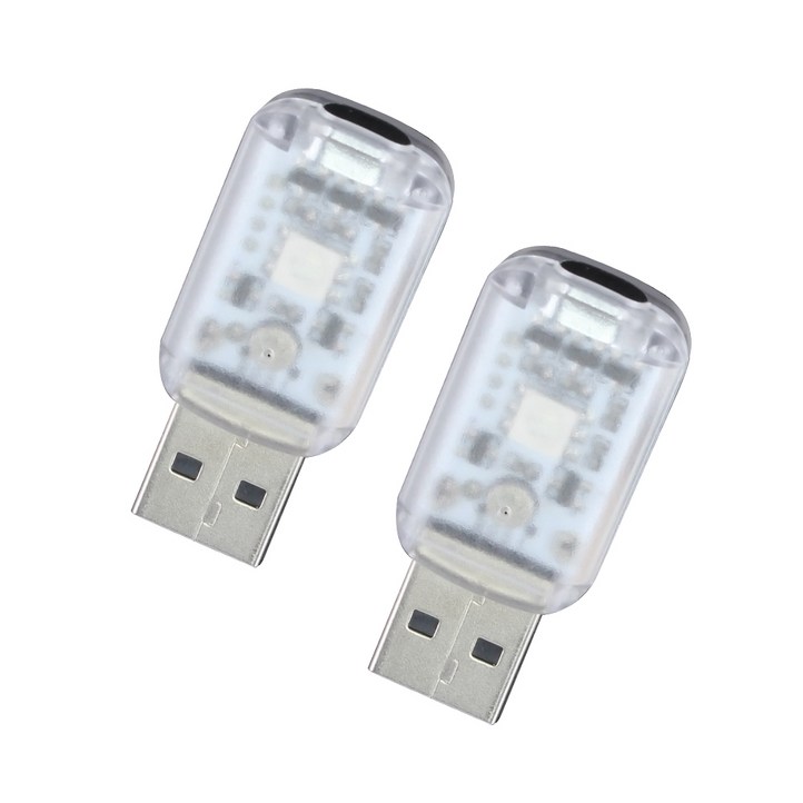 삼에스 브릴리언트 라이팅 USB 무드등, 혼합색상, 2개