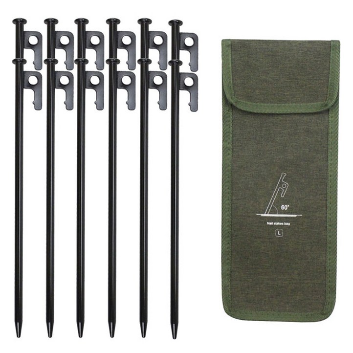 하이퍼플래닛 캠핑 단조팩 30cm x 12p  콤팩트 하드 파우치 세트