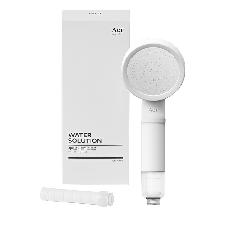 아에르 콰트로 필터샤워기 세디먼트필터,1개, 1세트, 퓨어 화이트