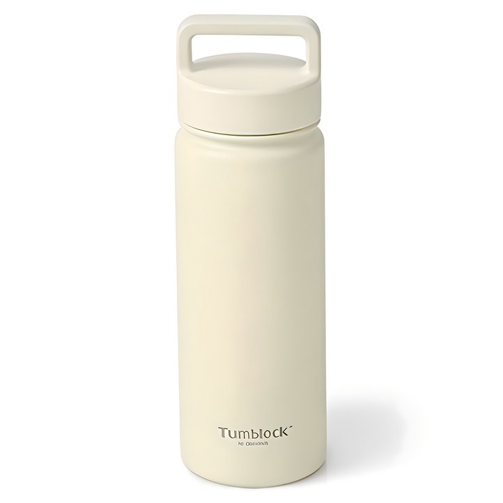 텀블락 스포티 핸들 텀블러, 베이지, 500ml, 1개