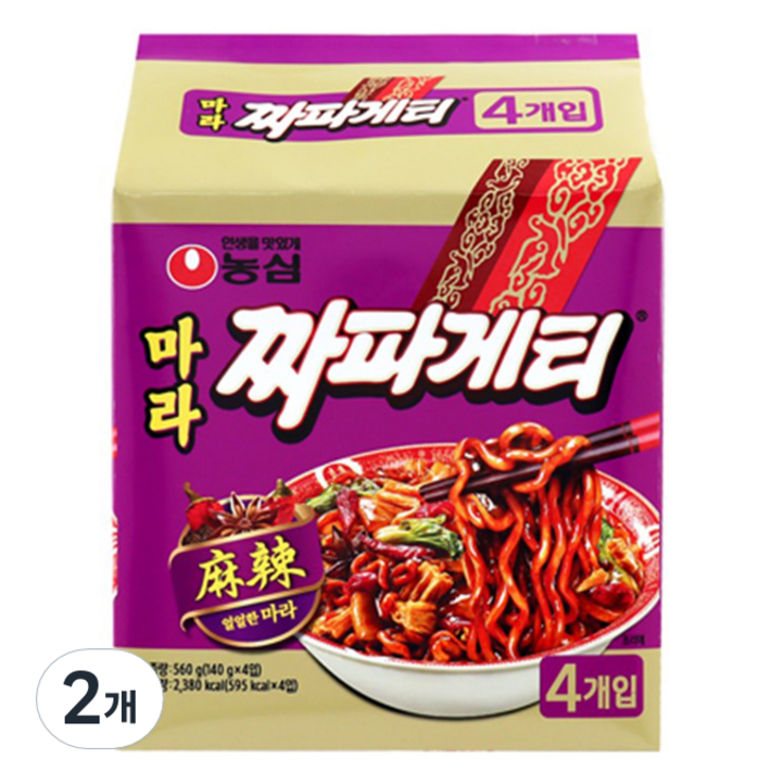 짜파게티 마라 140g, 8개 짜파게티 마라 140g, 8개
