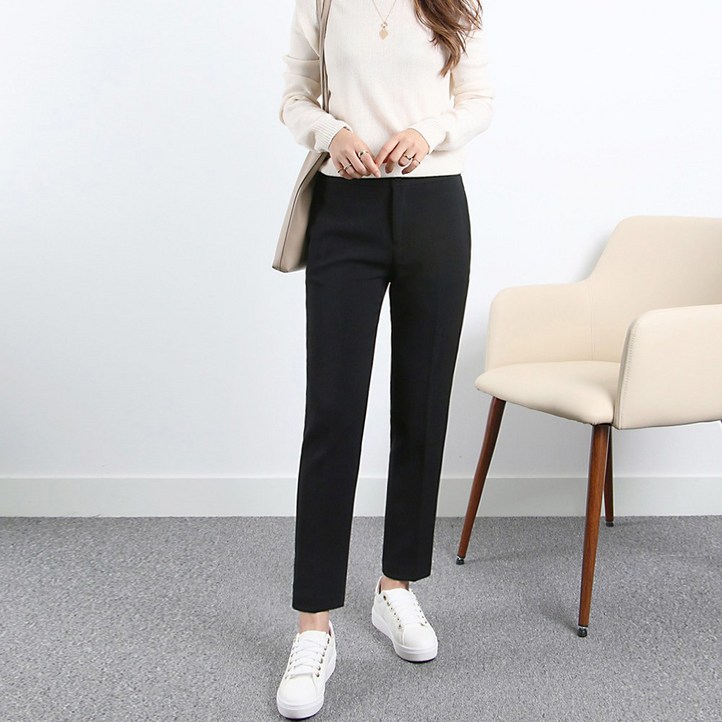 모던하고 따스한 듀얼 포근 슬랙스 기본밴딩 2버전 빅사이즈 겨울 여자 슬랙스