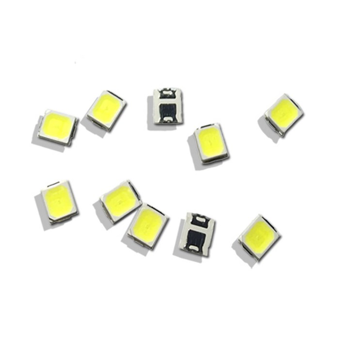수리용 led칩 라이트비드 100 개/몫 LED 램프 구슬 자연 화이트/따뜻한 SMD 2835 0.5W 5560LM 슈퍼 발광 다