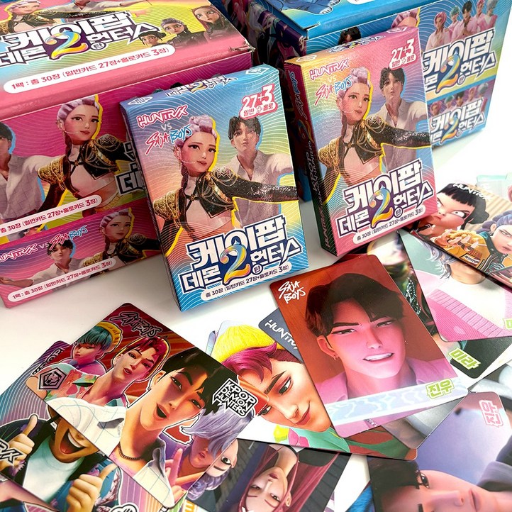 최신판 4탄 케이팝데몬헌터스 캐릭터카드 케데헌 굿즈 카드팩 포토카드