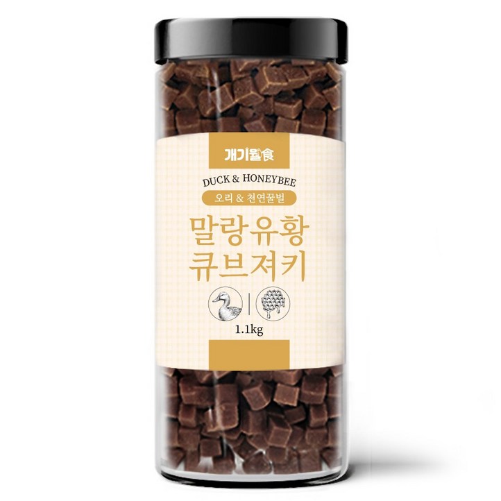 개기월식 말랑 유황 큐브 져키 강아지 간식, 오리천연벌꿀, 1.1kg, 1개 개기월식 말랑 유황 큐브 져키 강아지 간식, 오리천연벌꿀, 1.1kg, 1개
