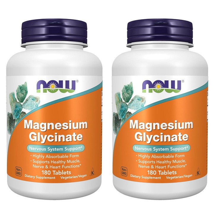 나우푸드 마그네슘 글리시네이트 타블렛, 180정, 2개