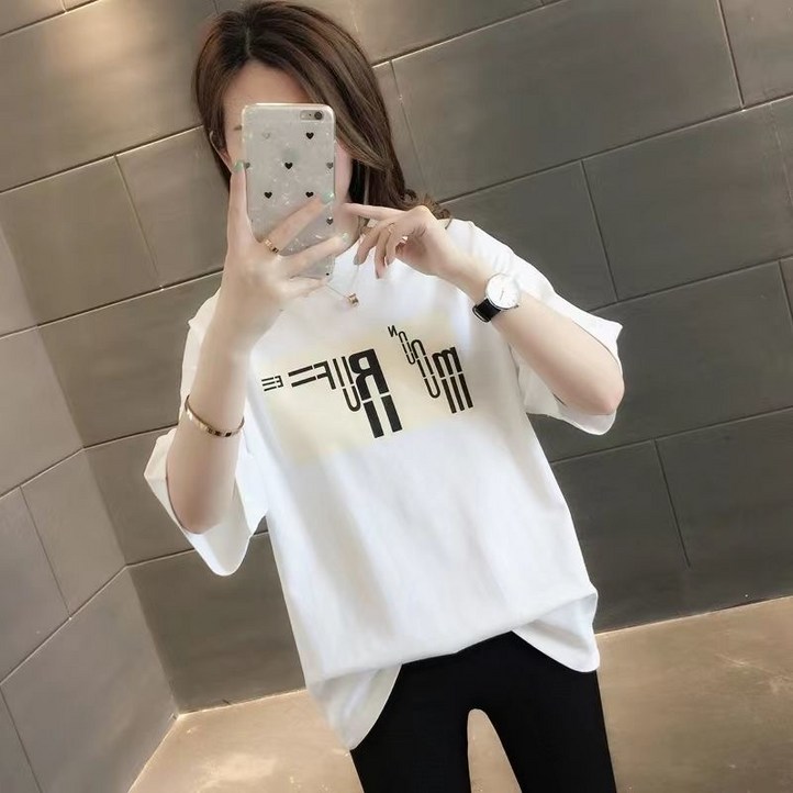 밀크봉봉 여성 프린팅  반팔 티셔츠