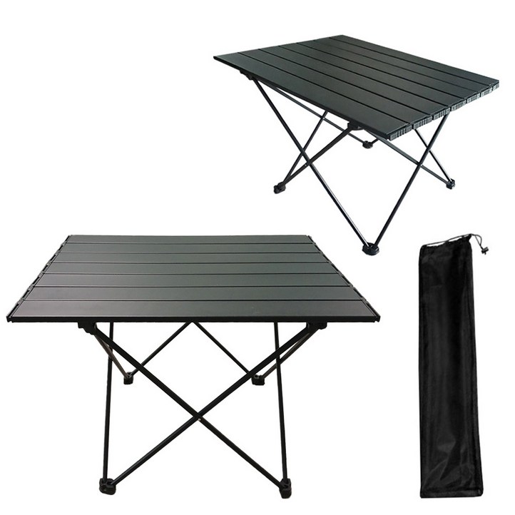 에코트리카페 모멘 이지 폴딩 캠핑테이블 알루미늄 접이식 초경량 좌식 롤테이블 중형56X40X40 대형68X46X41