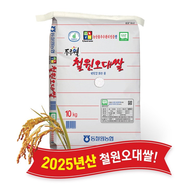 당일도정 동철원농협 운영 2025년산 햅쌀 두루웰 철원오대