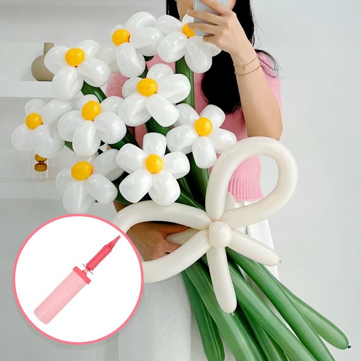 알로카노 DIY 풍선 꽃다발 손펌프 , 꽃풍선 만들기