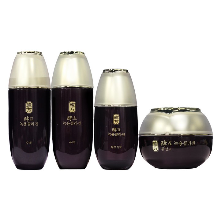 수려한 녹용콜라겐 기초세트 4종 구성(수액+유액+진액+활성고)