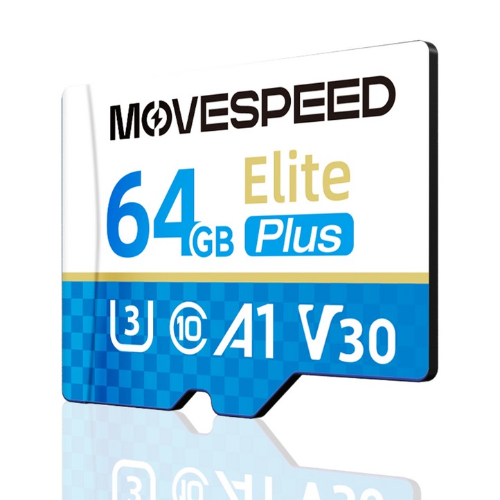 MOVESPEED T300 100MBs 고속 마이크로SD카드 U3 V30 Class10 지원 스마트폰 4K 영상촬영용 메모리카드, 1개, 64GB