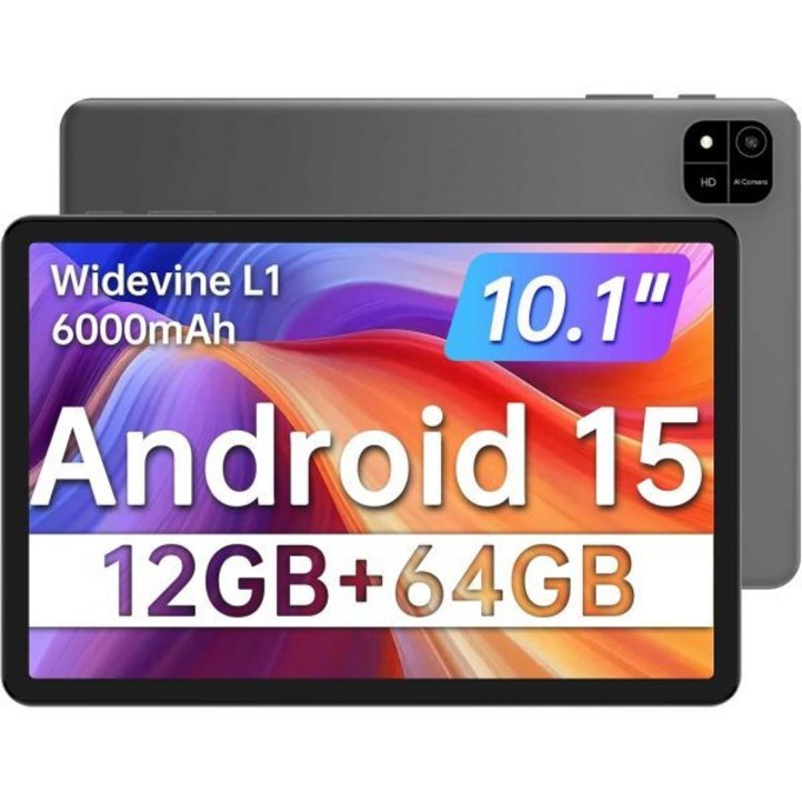 구글 픽셀 태블릿 10.1 안드로이드 15 | 12GB RAM 64GB ROM ｜2TB 확장형 ｜넷플릭스 HD 인증 ｜ 듀얼 캠 GPS FM WiFi 6000mAh 하루 종일