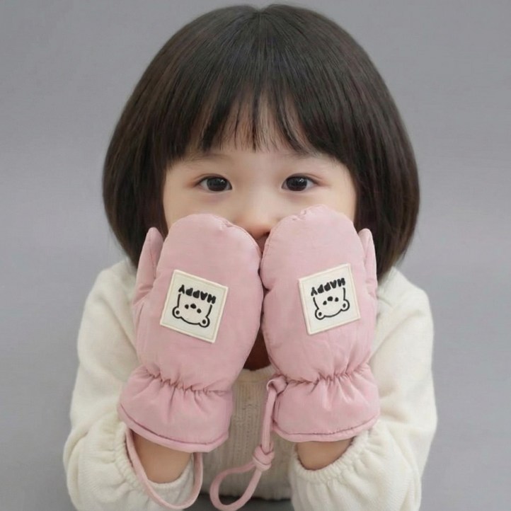 보니타콜렉티드 6세유아동 곰돌이 벙어리 방수 패딩 장갑 눈썰매 아기장갑