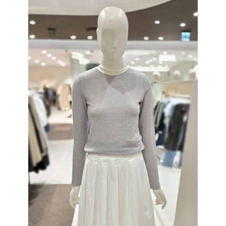 백화점 나이스클랍 배색 목폴라 티셔츠 A244PWT902 아울렛