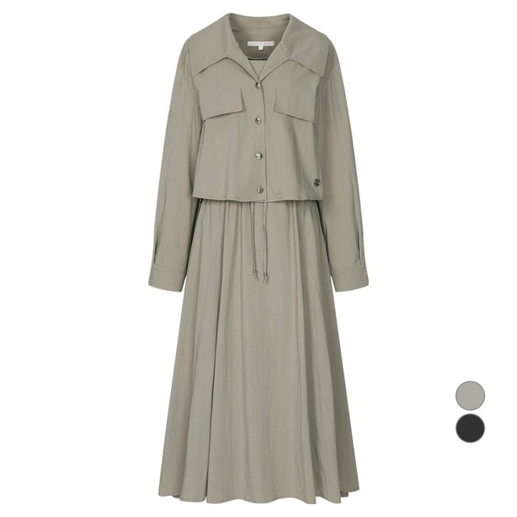 올리브데올리브 여성용 카라셔츠 + 원피스세트