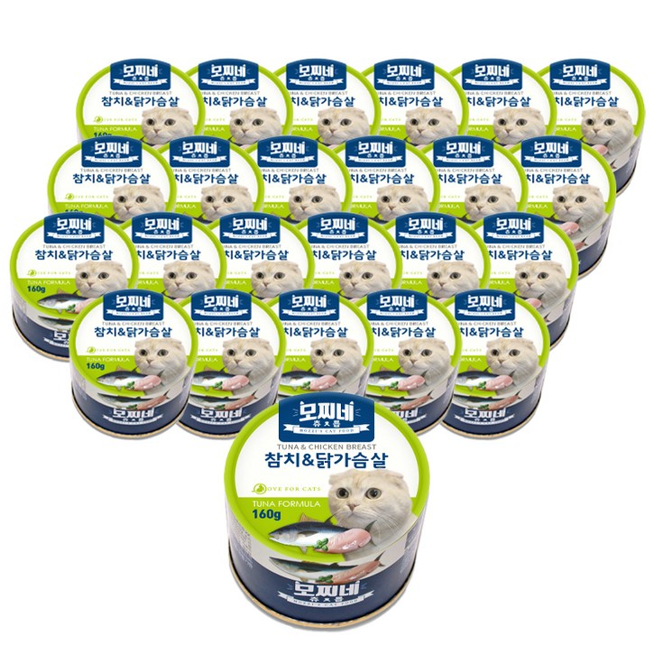모찌네 고양이캔 츄릅 주식캔 24p, 참치, 160g, 24개