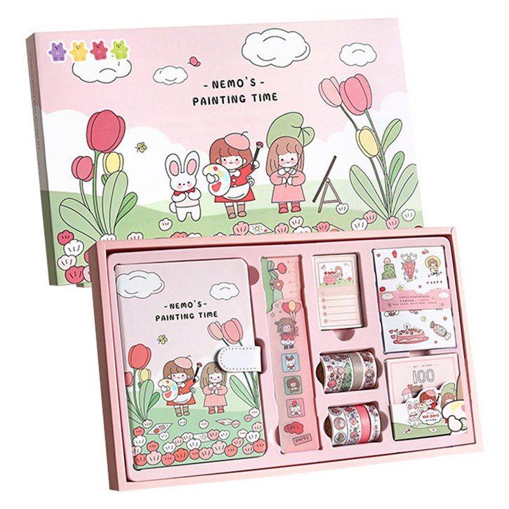 하영이네 소꿉놀이 다이어리 꾸미기 7종 세트, 핑크세트, 1세트