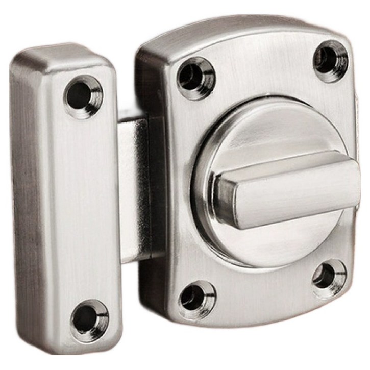 도매토피아 회전식 여닫이문 잠금장치, 실버, 1개