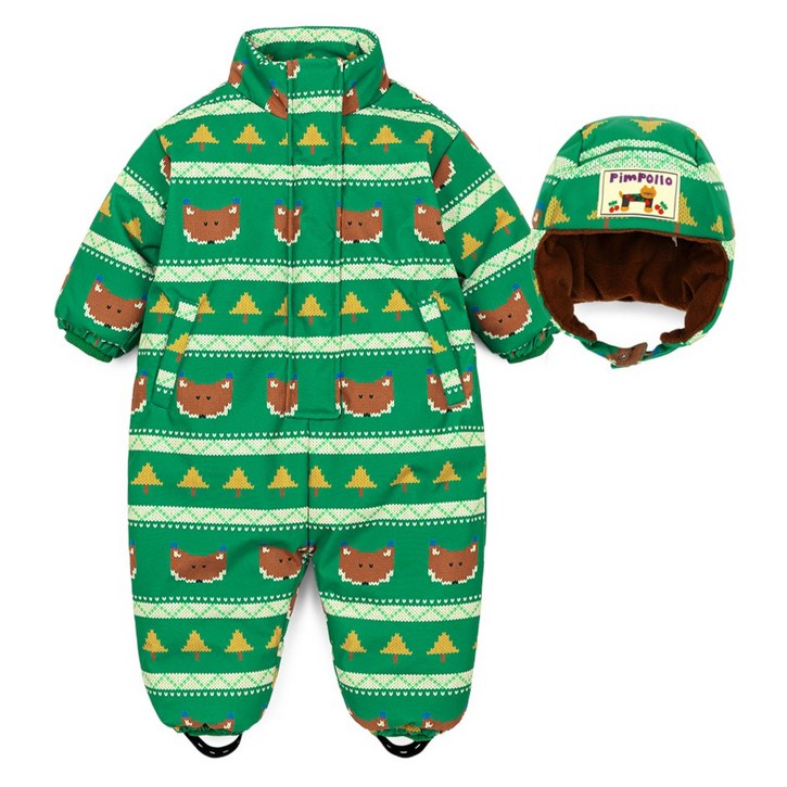 삠뽀요 노르딕 스키복  모자 세트 OLHCX02