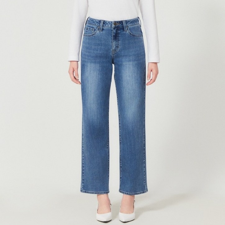 게스 여성용 세미 와이드 데님 팬츠 OP1D8105DBL25