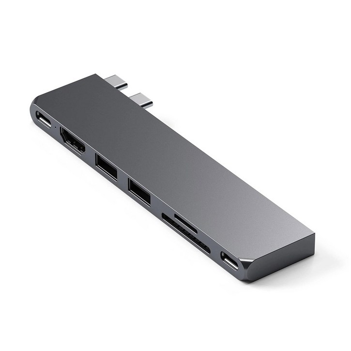 사테치 USB C타입 7in1 맥북 에어 프로 멀티 허브 슬림 STHUCPHSM, Space Grey, 1개 사테치 USB C타입 7in1 맥북 에어 프로 멀티 허브 슬림 STHUCPHSM, Space Grey, 1개