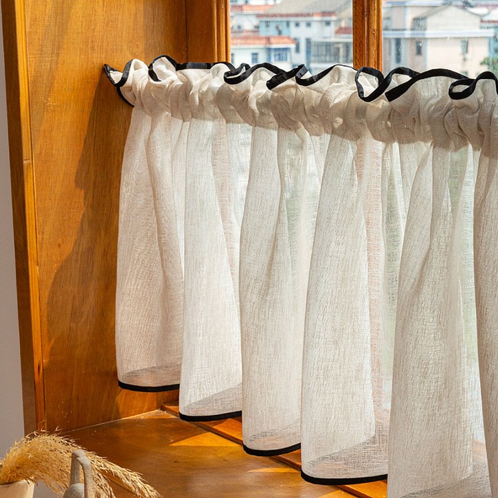 지앤와이 무드 블랙엣지 바란스 커튼