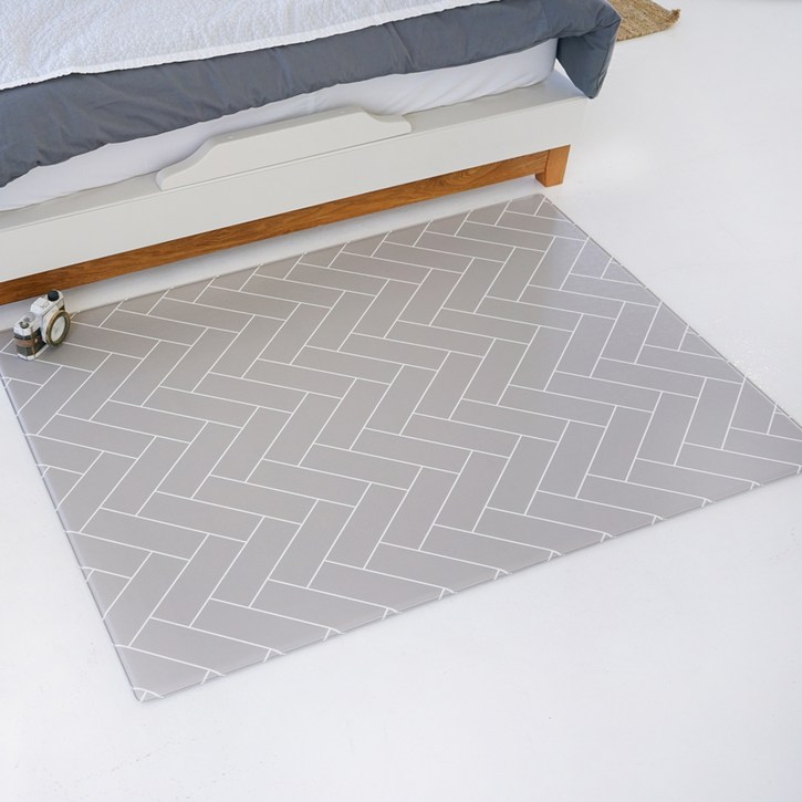 삼바텍 12T 양면 유아 놀이방매트, 헤링본그레이