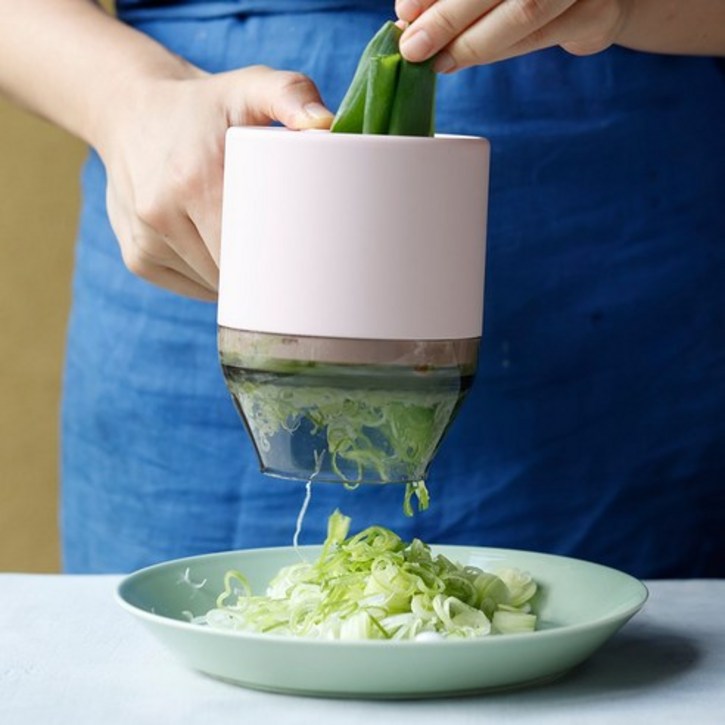 푸드시터 다용도 채칼 다지기, 파우더핑크, 1개