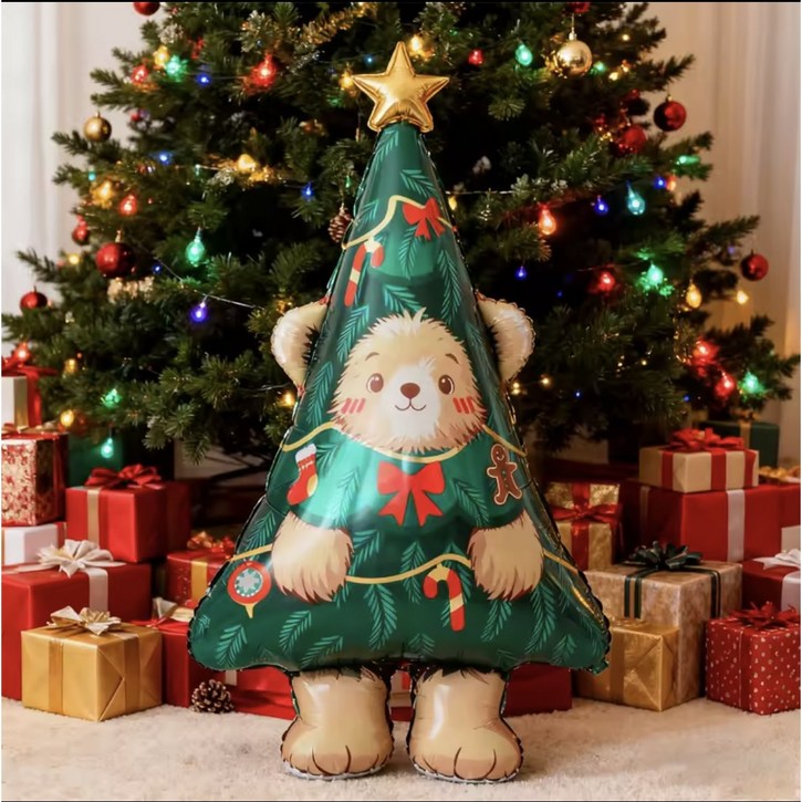 크리스마스 풍선 트리 산타 장식 대형 스탠딩풍선 곰돌이트리