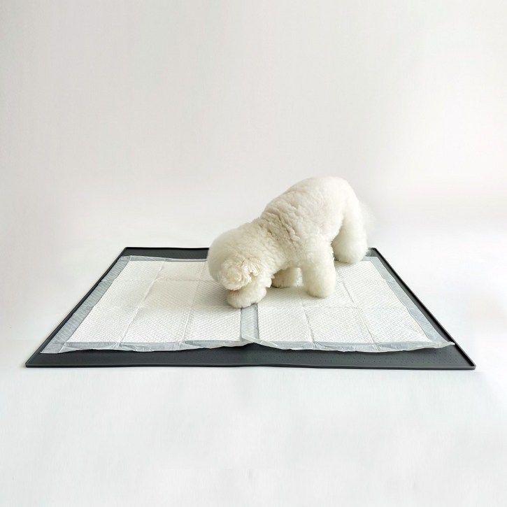 코코의집 반려동물 논슬립 실리콘 배변매트, 그레이, 1개