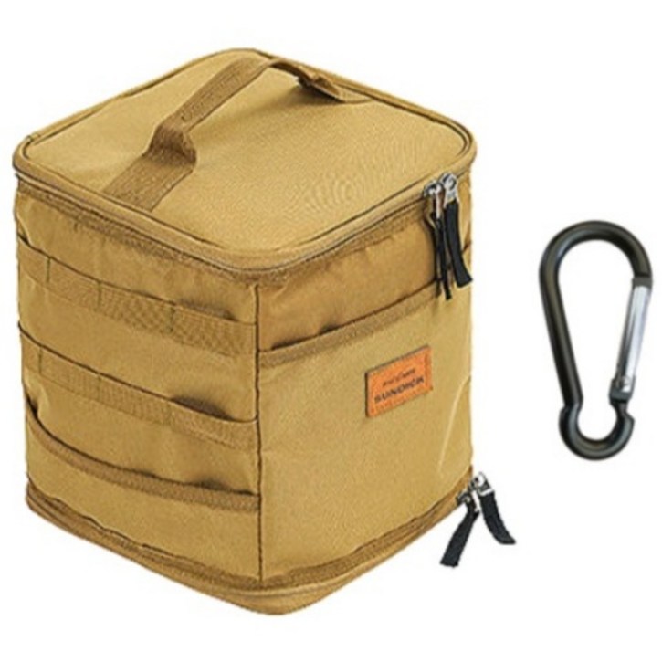 라온플렉스 캠핑 파우치 다용도 수납 가방 이소가스 칸막이 수납 케이스 밀리터리