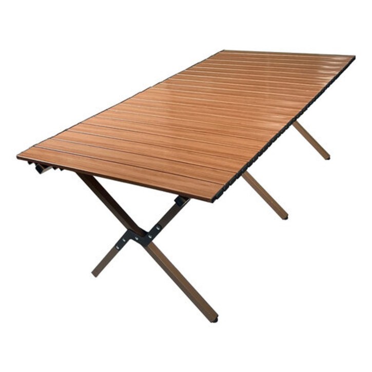 피오즈 와이드 캠핑테이블 우드 접이식 경량 롤 소형 리얼우드, 라이트우드